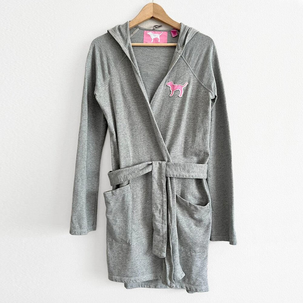 VS Pink French Terry Robe Gray size XS/S